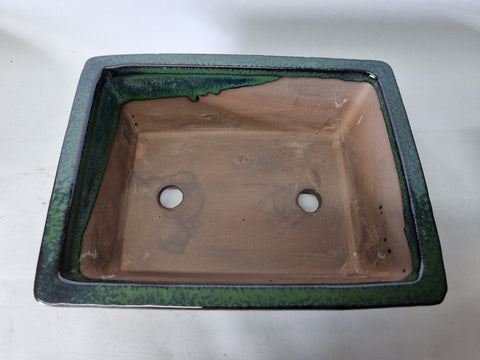 Bonsai schaal rechthoek 18cm groen
