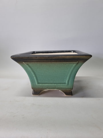 Bonsai Cascade pot groen ongeglazuurd