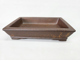 Yinxing Bonsai schaal antiek roest bruin rechthoek ongeglazuurd 28cm