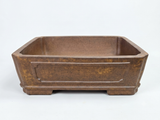 Yinxing Bonsai schaal antiek roest bruin rechthoek ongeglazuurd 41cm