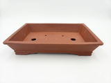 Yinxing Bonsai schaal rood bruin rechthoek ongeglazuurd 30cm