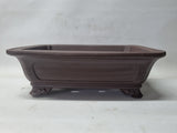 Yinxing Bonsai schaal donker bruin rechthoek ongeglazuurd