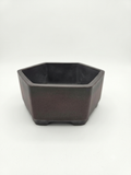 Yinxing bonsai schaal bruin zeskant ongeglazuurd 15cm