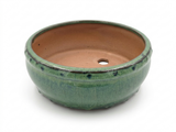 Bonsai schaal groen rond 16cm