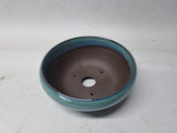 Bonsai schaal groen / blauw rond 13cm