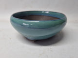 Bonsai schaal groen / blauw rond 13cm