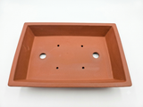 Yinxing Bonsai schaal rood bruin rechthoek ongeglazuurd 30cm