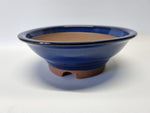 Bonsai schaal rond blauw glazuur