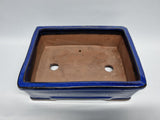 Bonsai schaal rechthoek 18cm blauw