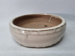 Bonsai schaal wit creme rond